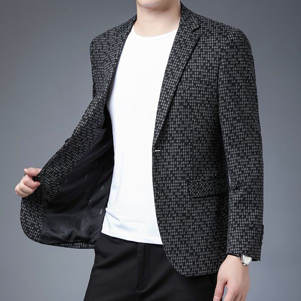 men's new korean style fashion trend handsome cotton slim suit youth elastic non-iron printed casual jacket, White;black
men's new korean style fashion trend handsome cotton slim suit youth elastic non-iron printed casual jacket, White;black