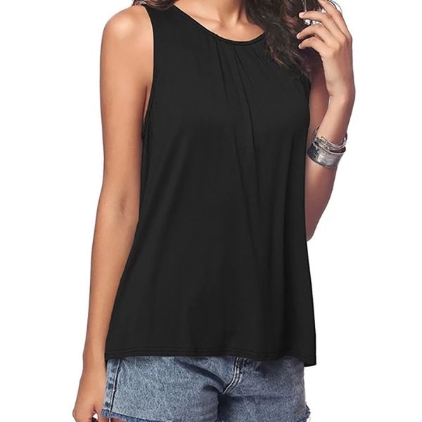 fashion summer women tank solid color sleeveless vest lady elegant round neck loose t-shirt camisole tees ropa mujer 220423, White
fashion summer women tank solid color sleeveless vest lady elegant round neck loose t-shirt camisole tees ropa mujer 220423, White