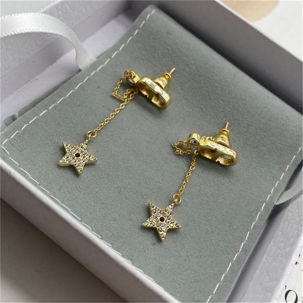 2022 20% off designer jewelry tassel long earrings d advanced temperament letter small five pointed star earrings, Golden
2022 20% off designer jewelry tassel long earrings d advanced temperament letter small five pointed star earrings, Golden