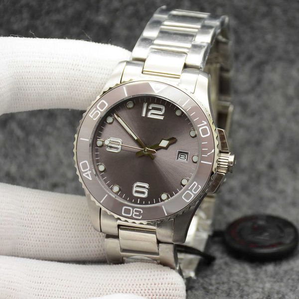 conquest mens 41mm watches automatic mechanical movement stainless steel bracelet concas ceramic bezel with hydroconquest hardlex glass, Slivery;brown
conquest mens 41mm watches automatic mechanical movement stainless steel bracelet concas ceramic bezel with hydroconquest hardlex glass, Slivery;brown