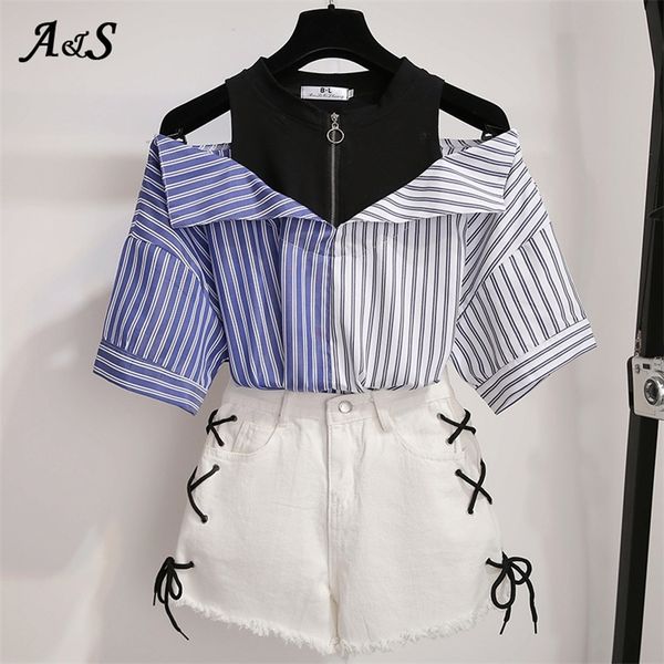2 pieces shorts sets summer sweet korean off shoulder and shorts 2 pieces sets women clothing two pieces outfits plus size 210302, White
2 pieces shorts sets summer sweet korean off shoulder and shorts 2 pieces sets women clothing two pieces outfits plus size 210302, White