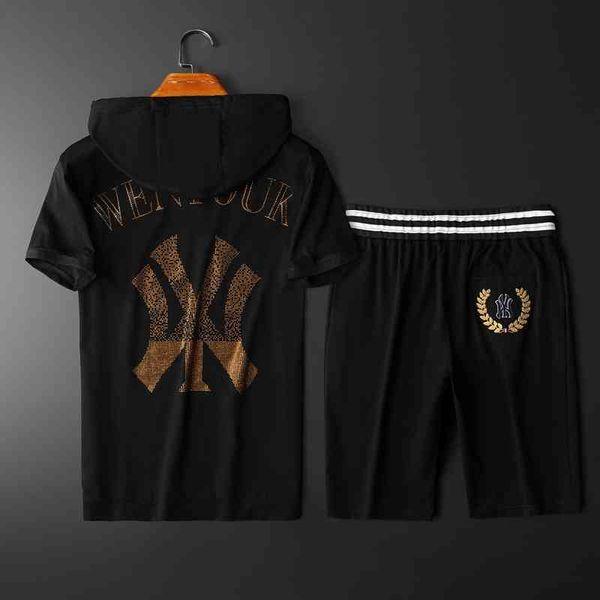 men's sports fashion trend brand clothing chaopai summer short sleeve t-shirt set new elastic fabric leisure suit, Gray
men's sports fashion trend brand clothing chaopai summer short sleeve t-shirt set new elastic fabric leisure suit, Gray