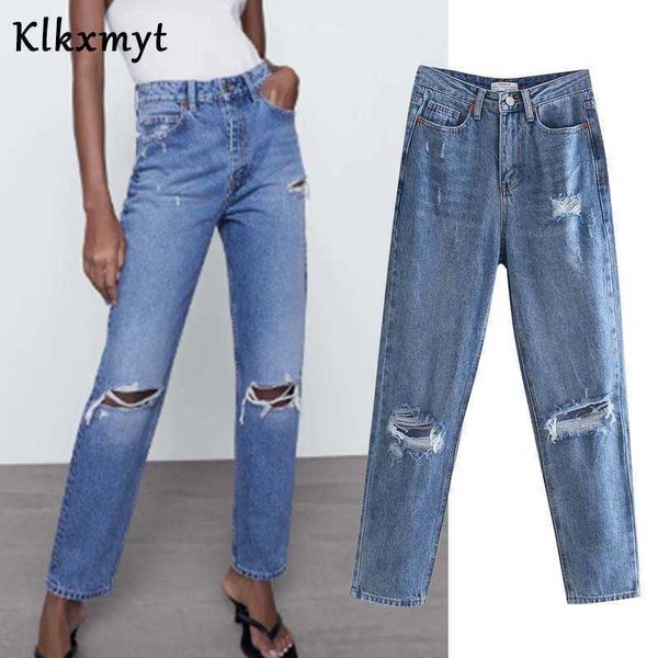 klkxmyt za jeans women chic fashion ripped hole wide leg vintage high waist zipper fly female trousers mujer 210527, Blue
klkxmyt za jeans women chic fashion ripped hole wide leg vintage high waist zipper fly female trousers mujer 210527, Blue