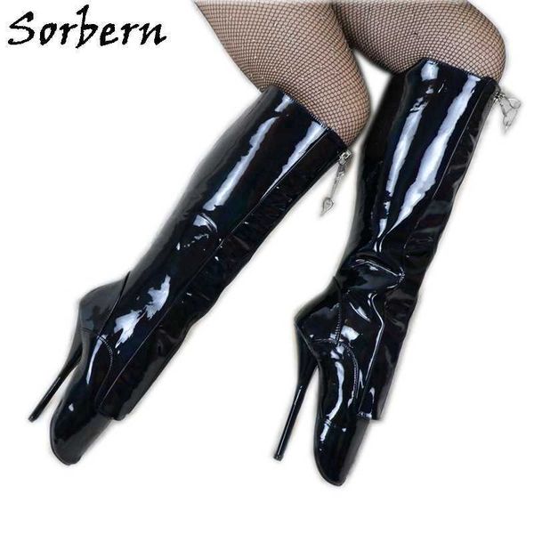 sorbern black holo lockable zipper women boots ballet stilettos knee high lace-up 18cm high heels cosplay performance shoes
sorbern black holo lockable zipper women boots ballet stilettos knee high lace-up 18cm high heels cosplay performance shoes
