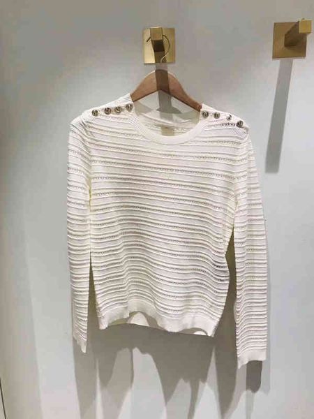 women's sweaters zhuoya dancer's style in spring and summer simple round neck hollowed out button knit women's, White;black
women's sweaters zhuoya dancer's style in spring and summer simple round neck hollowed out button knit women's, White;black