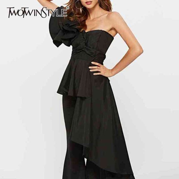 twowinsyle white patchwork ruffle shirt for women skew collar sleeveless irregular hem slim shirts female fashion 210423
twowinsyle white patchwork ruffle shirt for women skew collar sleeveless irregular hem slim shirts female fashion 210423