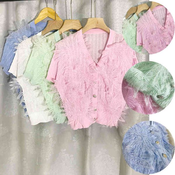 women's knits & tees summer french lace knitted cardigan women's thin super fairy temperament short sleeve white embroidered flowe
women's knits & tees summer french lace knitted cardigan women's thin super fairy temperament short sleeve white embroidered flowe