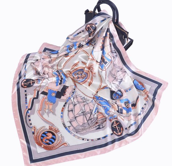 spring and summer new style imitation silk satin large square scarf european and american fashion women scarf scarf, Blue;gray
spring and summer new style imitation silk satin large square scarf european and american fashion women scarf scarf, Blue;gray