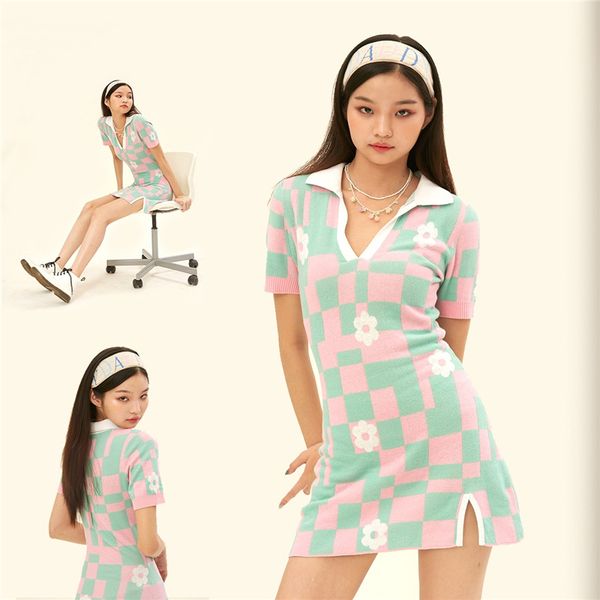 women casual dresses spring/summer ladies knit dress sweety style polo neck short sleeve contrast color colorblock checkerboard slim fit sli, Black;gray
women casual dresses spring/summer ladies knit dress sweety style polo neck short sleeve contrast color colorblock checkerboard slim fit sli, Black;gray