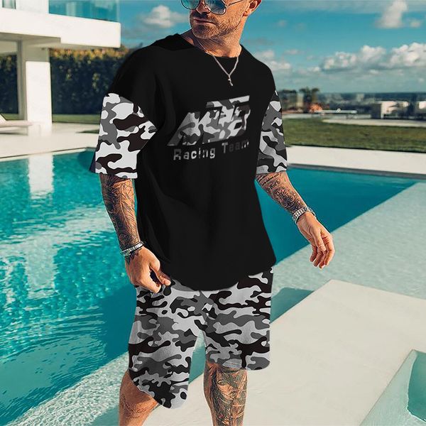 summer men's tracksuit street casual two piece set fashion short-sleeved t-shirt shorts suit sportswear mens clothing 220602, Gray
summer men's tracksuit street casual two piece set fashion short-sleeved t-shirt shorts suit sportswear mens clothing 220602, Gray