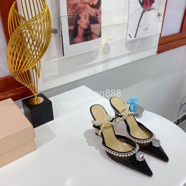 sandals high end quality summer pearl bow transparent high heels pointed baotou sandals shiny, Black
sandals high end quality summer pearl bow transparent high heels pointed baotou sandals shiny, Black