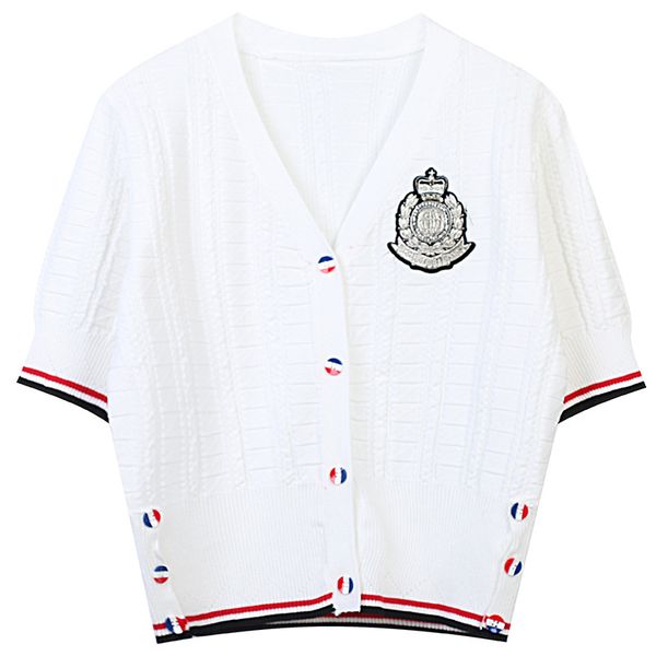 302 2022 milan runway spring summer brand same style t shirt short sleeve women's t-shirt white v neck pullover womens mingmei
302 2022 milan runway spring summer brand same style t shirt short sleeve women's t-shirt white v neck pullover womens mingmei