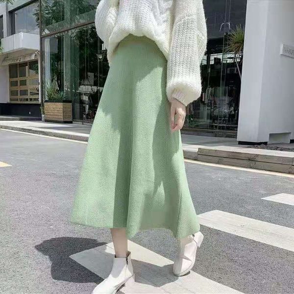 designer2021 autumn and winter new wool knitted skirt women's high waist thin solid color long a-line large swing luxurious, White
designer2021 autumn and winter new wool knitted skirt women's high waist thin solid color long a-line large swing luxurious, White
