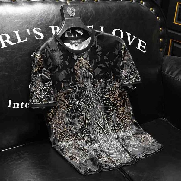 2022 summer new round neck style golden velvet men's short sleeve casual t-shirt streetwear women's clothing summer 50% off, White;black
2022 summer new round neck style golden velvet men's short sleeve casual t-shirt streetwear women's clothing summer 50% off, White;black