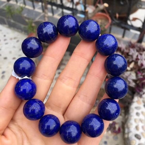genuine blue natural lapis lazuli gemstone bracelet 16mm round beads rare women men fashion jewelry aaaaaa, Silver
genuine blue natural lapis lazuli gemstone bracelet 16mm round beads rare women men fashion jewelry aaaaaa, Silver