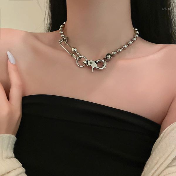 chokers korean summer safty pin round beaded chain choker necklace fashion temperament necklaces for women hip hop punk jewelry, Golden;silver
chokers korean summer safty pin round beaded chain choker necklace fashion temperament necklaces for women hip hop punk jewelry, Golden;silver