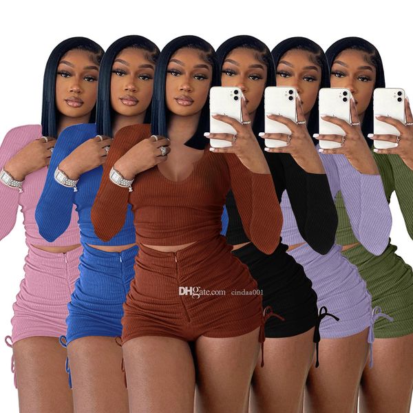 womens clothing solid tracksuits 2023 spring autumn fashion u-neck long sleeve shorts pleated casual suit, Gray
womens clothing solid tracksuits 2023 spring autumn fashion u-neck long sleeve shorts pleated casual suit, Gray