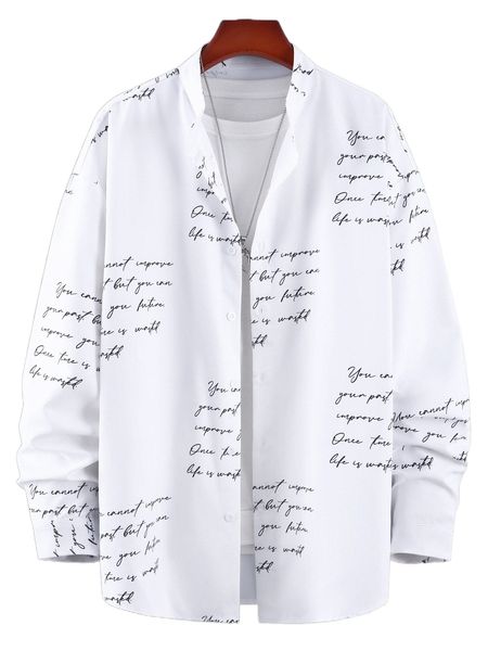 men random slogan graphic shirt without tee c6e0#, White;black