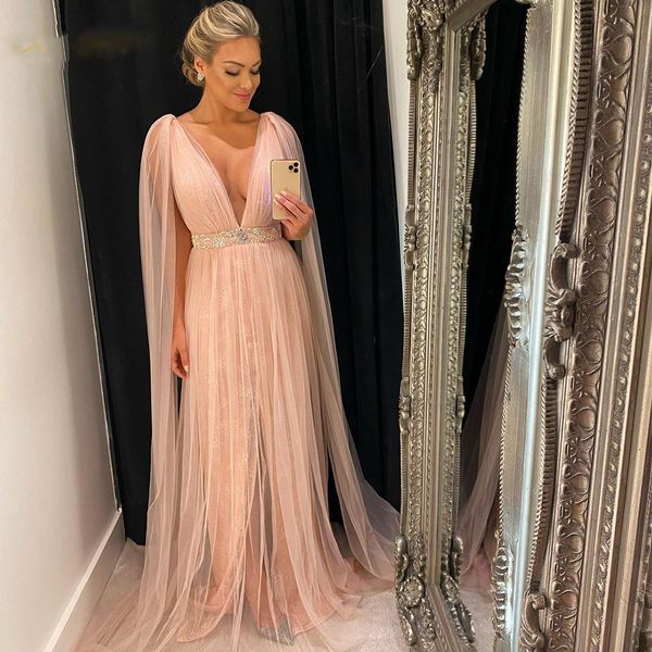 pink a line evening dresses flowing long shawl tulle long prom gowns shiny belt side slit party official vestido, Black;red
pink a line evening dresses flowing long shawl tulle long prom gowns shiny belt side slit party official vestido, Black;red