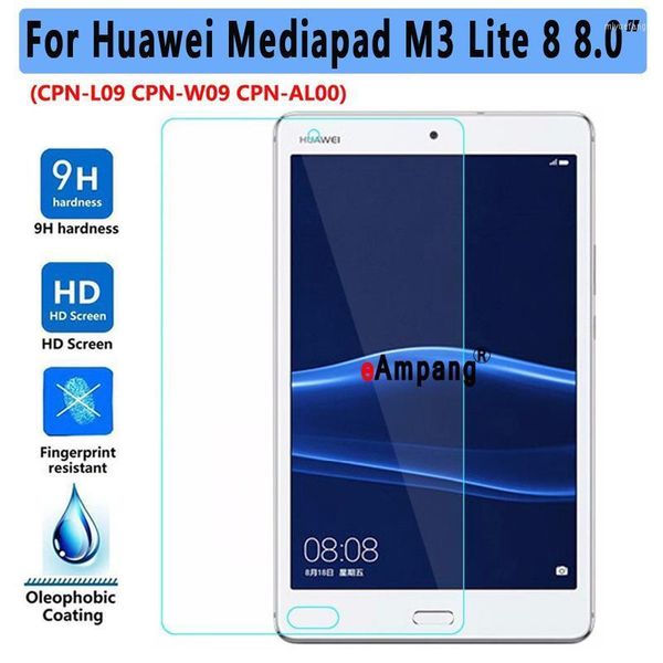 Image of Tablet PC Screen Protectors Tempered Glass For Huawei Mediapad M3 Lite 8 8.0 CPN-L09 CPN-W09 CPN-AL00 Clear Protective Film ProtectorTablet