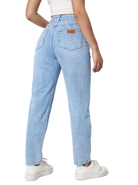 high waist washed ripped mom jeans p4wj#, Blue
high waist washed ripped mom jeans p4wj#, Blue