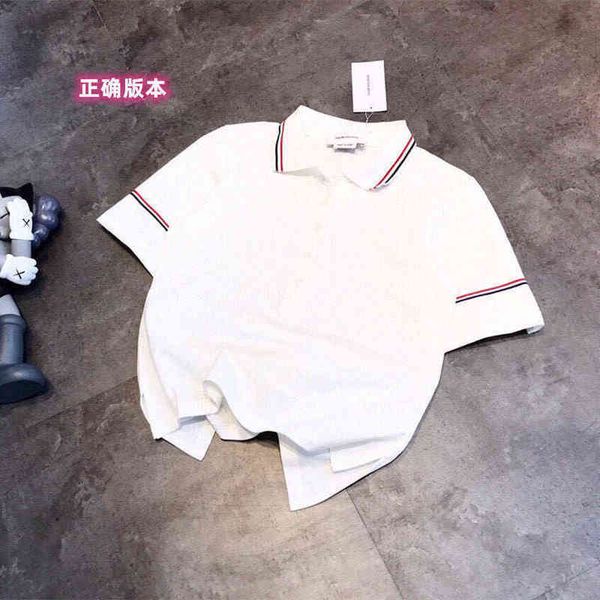 75% off factory direct online classic color stripe polo shirt with white lapel the same style for men and women college style ribbon sleeve, White;black
75% off factory direct online classic color stripe polo shirt with white lapel the same style for men and women college style ribbon sleeve, White;black
