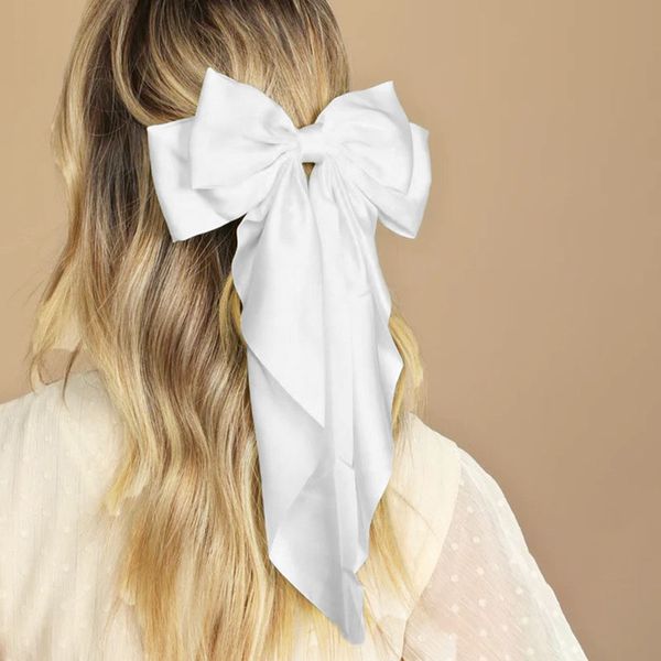 6pcs solid color big large satin bow hairpins barrettes for women long ribbon korean hair clip girl hairgrip hair accessories, Slivery;white
6pcs solid color big large satin bow hairpins barrettes for women long ribbon korean hair clip girl hairgrip hair accessories, Slivery;white