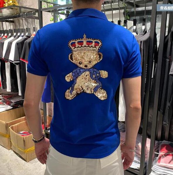 rhinestone bear polo shirts 2022 cute new design summer man's wear tee 132, White;black
rhinestone bear polo shirts 2022 cute new design summer man's wear tee 132, White;black