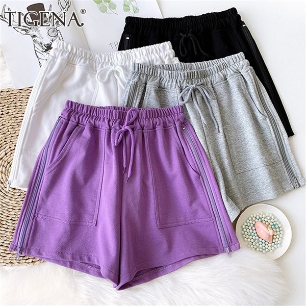 tigena 2020 summer cotton shorts women korean style elastic high waist shorts femme zipper belt pocket short pants women purple t200701, White;black
tigena 2020 summer cotton shorts women korean style elastic high waist shorts femme zipper belt pocket short pants women purple t200701, White;black