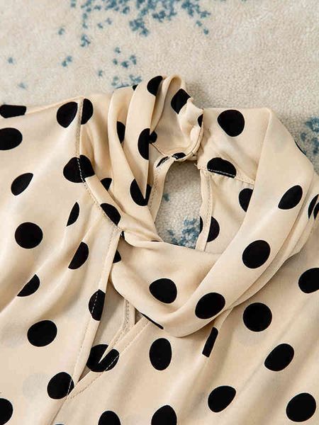 women's polos high end french champagne color dot silk shirt women's summer loose large lantern sleeve mulberry blouse foreign sty, White
women's polos high end french champagne color dot silk shirt women's summer loose large lantern sleeve mulberry blouse foreign sty, White