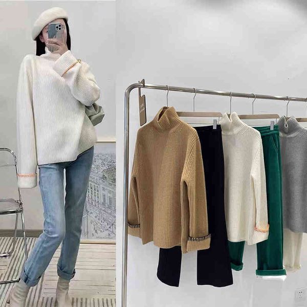 women's sweaters lp cuffs hand woven high neck 100 cashmere sweater women's yuan, White;black
women's sweaters lp cuffs hand woven high neck 100 cashmere sweater women's yuan, White;black