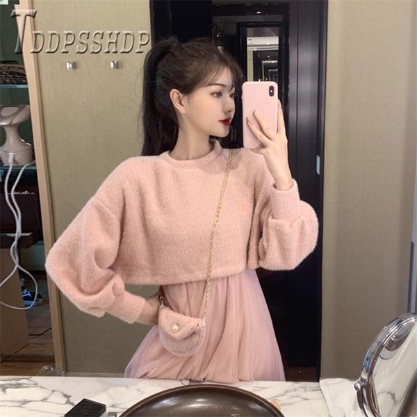 2019 autumn winter korean sweet women sets sweater and spaghetti strap dress female sets t200702, White
2019 autumn winter korean sweet women sets sweater and spaghetti strap dress female sets t200702, White