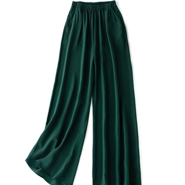 suyadream women wide leg pants 100%real silk solid elastic waisted ankle-length office spring summer chic trousers black 220325, Black;white
suyadream women wide leg pants 100%real silk solid elastic waisted ankle-length office spring summer chic trousers black 220325, Black;white