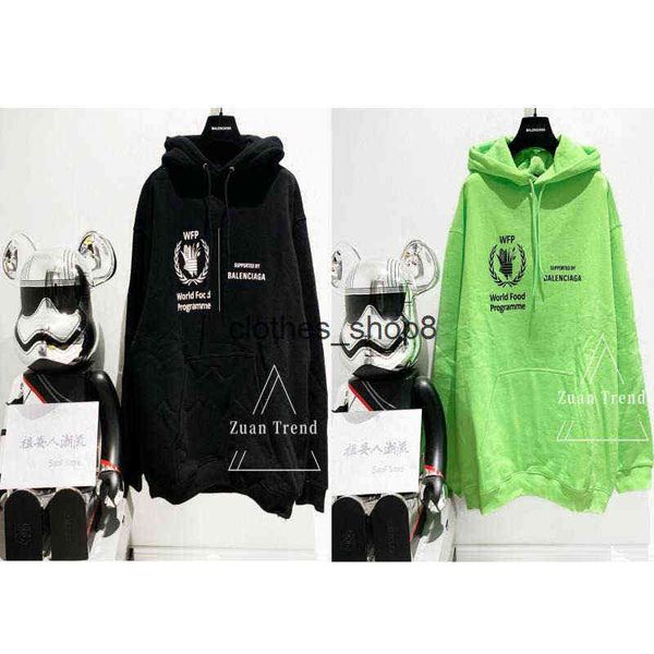 european and american hoodies balencaigas's designer men's sweater correct high edition paris tide brand wfp world food program b, Black
european and american hoodies balencaigas's designer men's sweater correct high edition paris tide brand wfp world food program b, Black