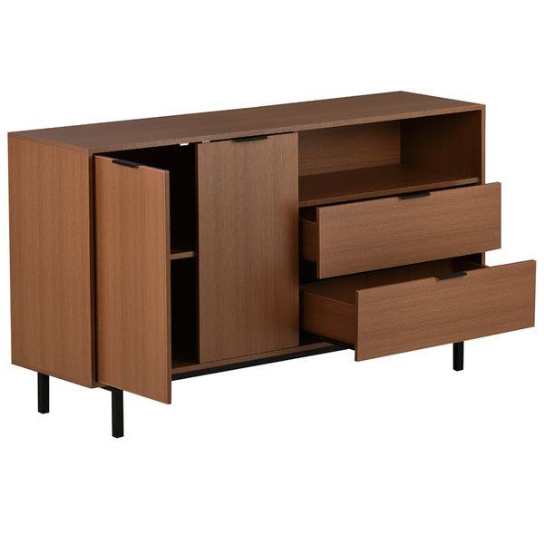 dining room furniture contemporary style sideboard with black support frame metal handles large storage space tan
dining room furniture contemporary style sideboard with black support frame metal handles large storage space tan