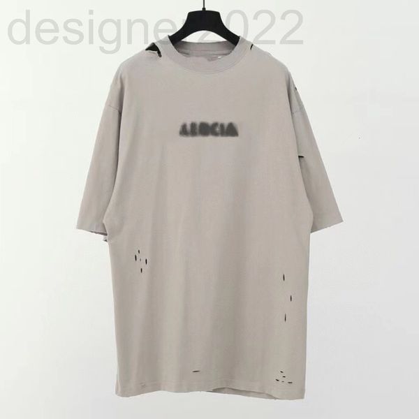 women's t-shirt designer b house ceiling version fuzzy letter printing hole short sleeve can be solid j3on, White
women's t-shirt designer b house ceiling version fuzzy letter printing hole short sleeve can be solid j3on, White