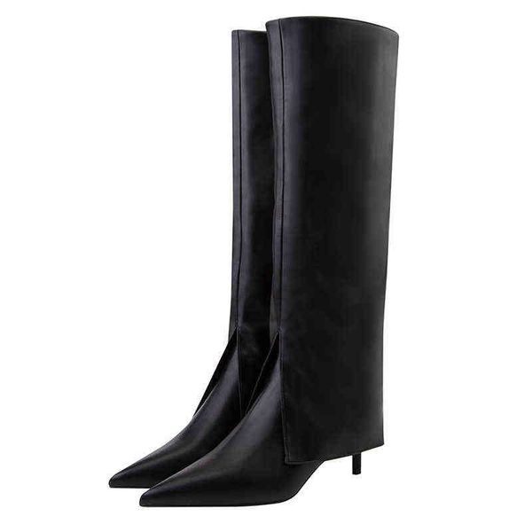 boots new women shoes pu solid color personality split pants tube pointed toe th 220815, Black
boots new women shoes pu solid color personality split pants tube pointed toe th 220815, Black