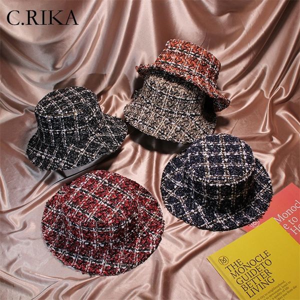 autumn winter women tweed hats bucket hat caps chic plaid 5 colors fisherman panama knitted bucket hat t200116, Blue;gray
autumn winter women tweed hats bucket hat caps chic plaid 5 colors fisherman panama knitted bucket hat t200116, Blue;gray