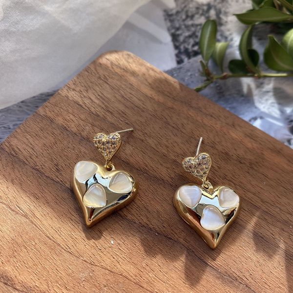 heart shape opal charm earings for women, freshwater bead cubic for women's jewelry christmas gifts, Golden
heart shape opal charm earings for women, freshwater bead cubic for women's jewelry christmas gifts, Golden