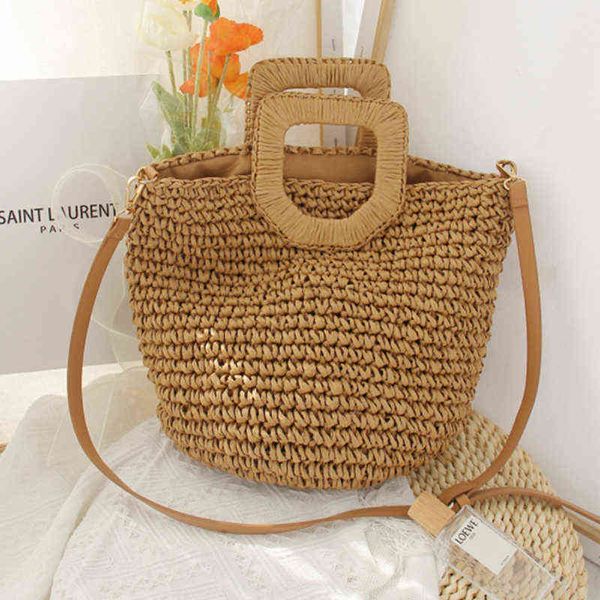shopping bags fashion straw for women large capacity shoulder woven handmade handbag casual beach vacation seaside tote bolsa sac 220318
shopping bags fashion straw for women large capacity shoulder woven handmade handbag casual beach vacation seaside tote bolsa sac 220318