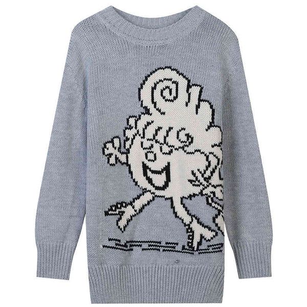 women's sweaters korean version autumn winter cartoon pattern embroidery leisure lazy wind slim round neck medium and long pullover swe, White;black
women's sweaters korean version autumn winter cartoon pattern embroidery leisure lazy wind slim round neck medium and long pullover swe, White;black
