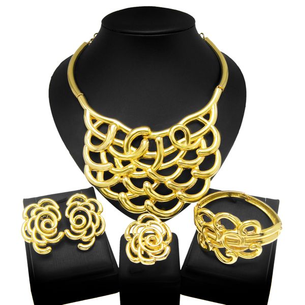 yulaili new luxury ladys jewelry set necklace bracelet earrings ring party queen dating fashion gold plated stainless steel jewelry sets, Black
yulaili new luxury ladys jewelry set necklace bracelet earrings ring party queen dating fashion gold plated stainless steel jewelry sets, Black