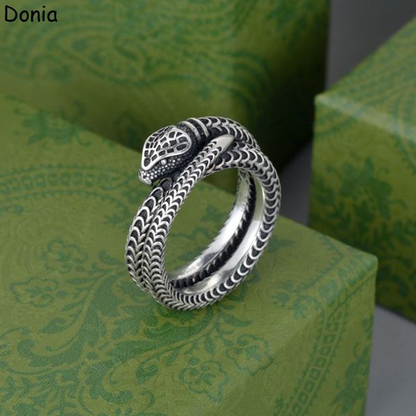 donia jewelry luxury ring retro snake silver inlaid zircon european and american fashion handmade designer with box
donia jewelry luxury ring retro snake silver inlaid zircon european and american fashion handmade designer with box