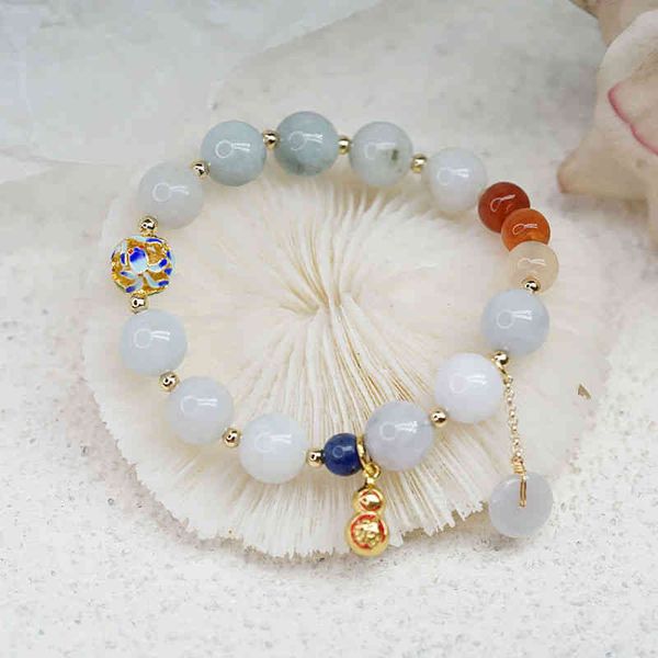 new arrival happins calabash circle pendant vintage enamel natural jade agate beads bracelets for women female fine jewelry ybr487, Golden;silver
new arrival happins calabash circle pendant vintage enamel natural jade agate beads bracelets for women female fine jewelry ybr487, Golden;silver