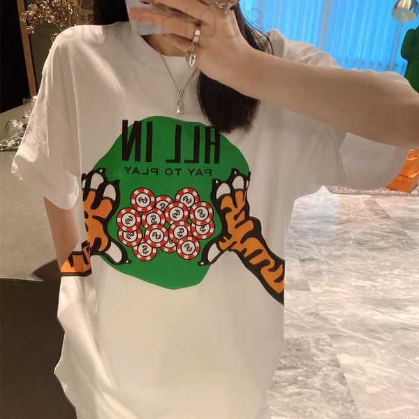 women's t-shirt designer 230g g ins live broadcast round neck cotton short sleeve t-shirt women loose shoulder grab money tiger white b
women's t-shirt designer 230g g ins live broadcast round neck cotton short sleeve t-shirt women loose shoulder grab money tiger white b