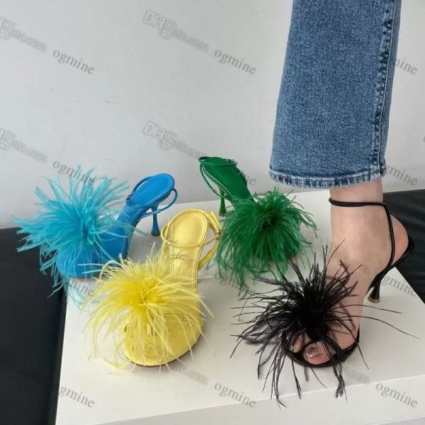 2022 designer woman dress shoe green ostrich feather dot wire sparkle stretch sandals high heels fur shoes womens fashion lady mesh square t, Black
2022 designer woman dress shoe green ostrich feather dot wire sparkle stretch sandals high heels fur shoes womens fashion lady mesh square t, Black