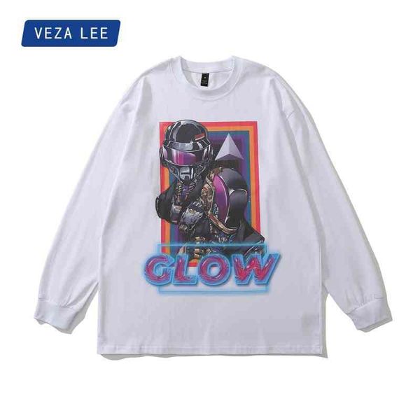 veza x tkpa men's autumn winter couple's white long sleeve t-shirt cartoon robot print round neck sweater men, Black
veza x tkpa men's autumn winter couple's white long sleeve t-shirt cartoon robot print round neck sweater men, Black