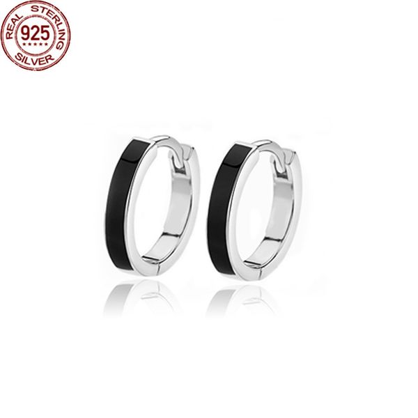 new arrival s925 silver circle earrings charm simple black drop glue jewelry western, Golden
new arrival s925 silver circle earrings charm simple black drop glue jewelry western, Golden