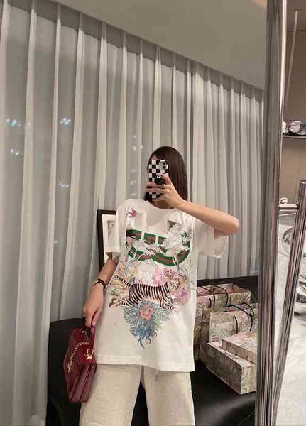 women's t-shirt year of the tiger limited series forest printed casual t-shirt spring and summer cotton loose short sleeve, White
women's t-shirt year of the tiger limited series forest printed casual t-shirt spring and summer cotton loose short sleeve, White
