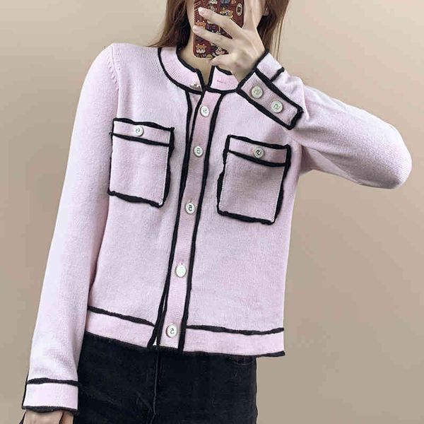 women's knits & tees soft waxy pink color contrast design feeling sweet number 5 button temperament sweater cardigan coat wool cashmere, White
women's knits & tees soft waxy pink color contrast design feeling sweet number 5 button temperament sweater cardigan coat wool cashmere, White
